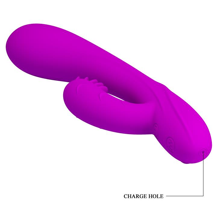 7-Wibrator z masażerem łechtaczki z wypustkami 19cm-7