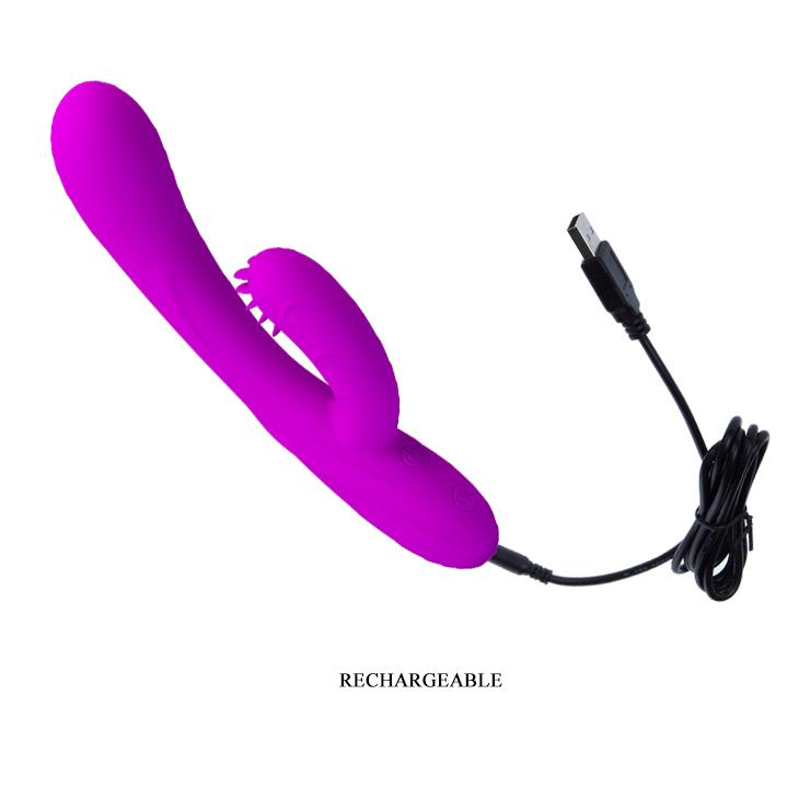 8-Wibrator z masażerem łechtaczki z wypustkami 19cm-8