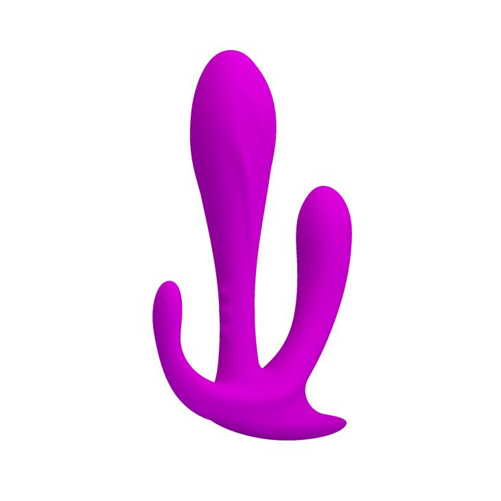 2-Potrójny masażer dla kobiet plug silikonowy dildo-2