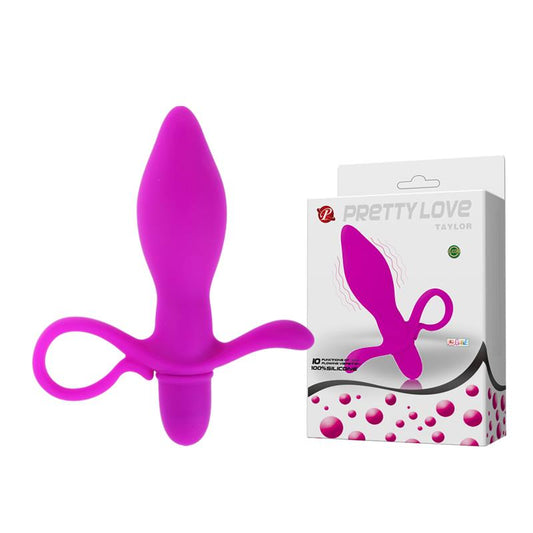 1-Uniwersalny wibrujący plug waginalny analny 13cm-1