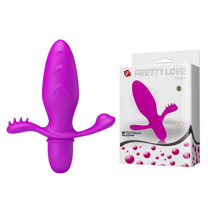 1-Wibrujący korek analny z wypustkami 10trybów 13cm-1