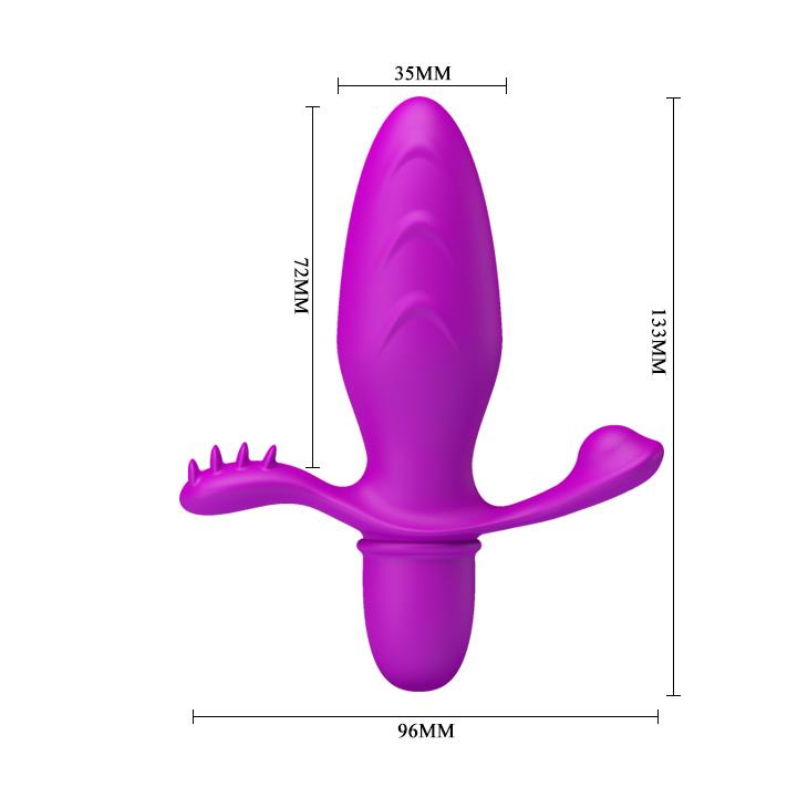 6-Wibrujący korek analny z wypustkami 10trybów 13cm-6