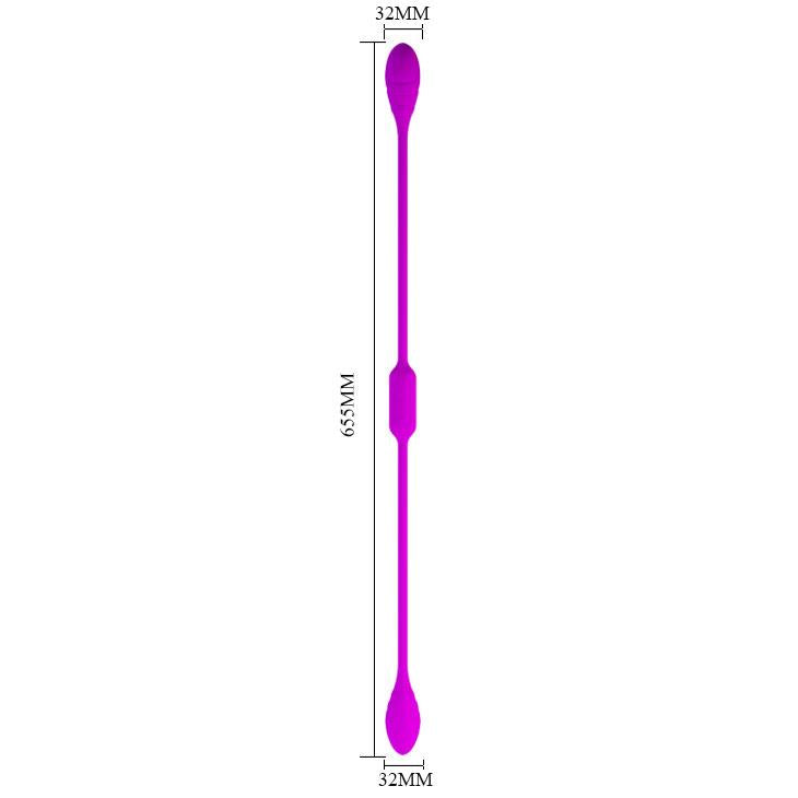 6-Podwójny wibrator analny waginalny 12 trybów 65cm-6