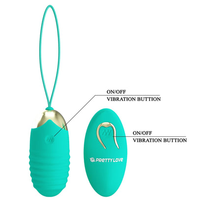 5-PRETTY LOVE - JESSICA Dream chaser 3, Green, Wireless remote control 12 vibration functions-5