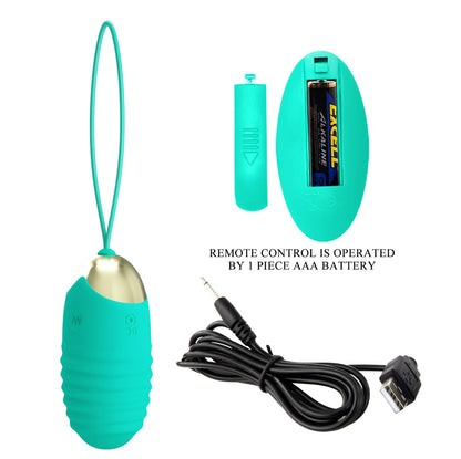6-PRETTY LOVE - JESSICA Dream chaser 3, Green, Wireless remote control 12 vibration functions-6