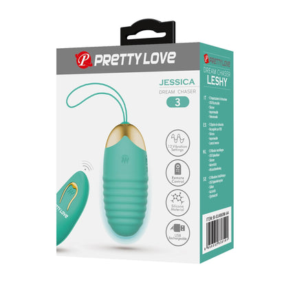 7-PRETTY LOVE - JESSICA Dream chaser 3, Green, Wireless remote control 12 vibration functions-7