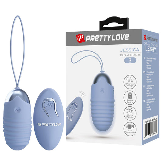 1-PRETTY LOVE - JESSICA Dream chaser 3, Blue, Wireless remote control 12 vibration functions-1