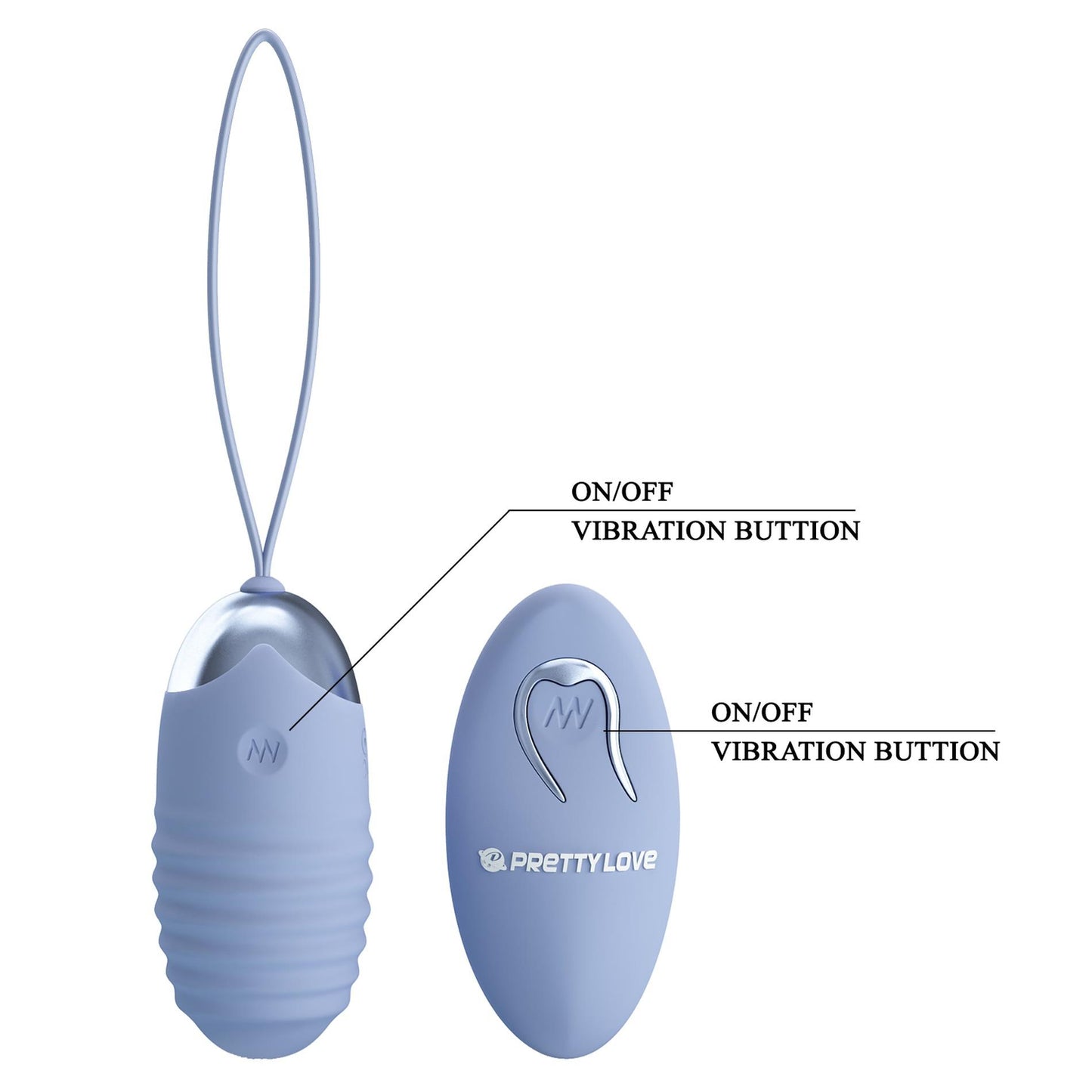 5-PRETTY LOVE - JESSICA Dream chaser 3, Blue, Wireless remote control 12 vibration functions-5