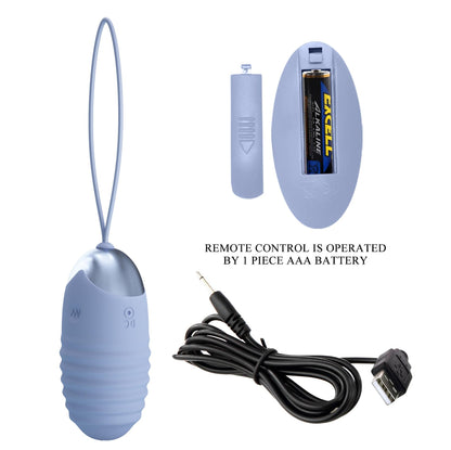 6-PRETTY LOVE - JESSICA Dream chaser 3, Blue, Wireless remote control 12 vibration functions-6