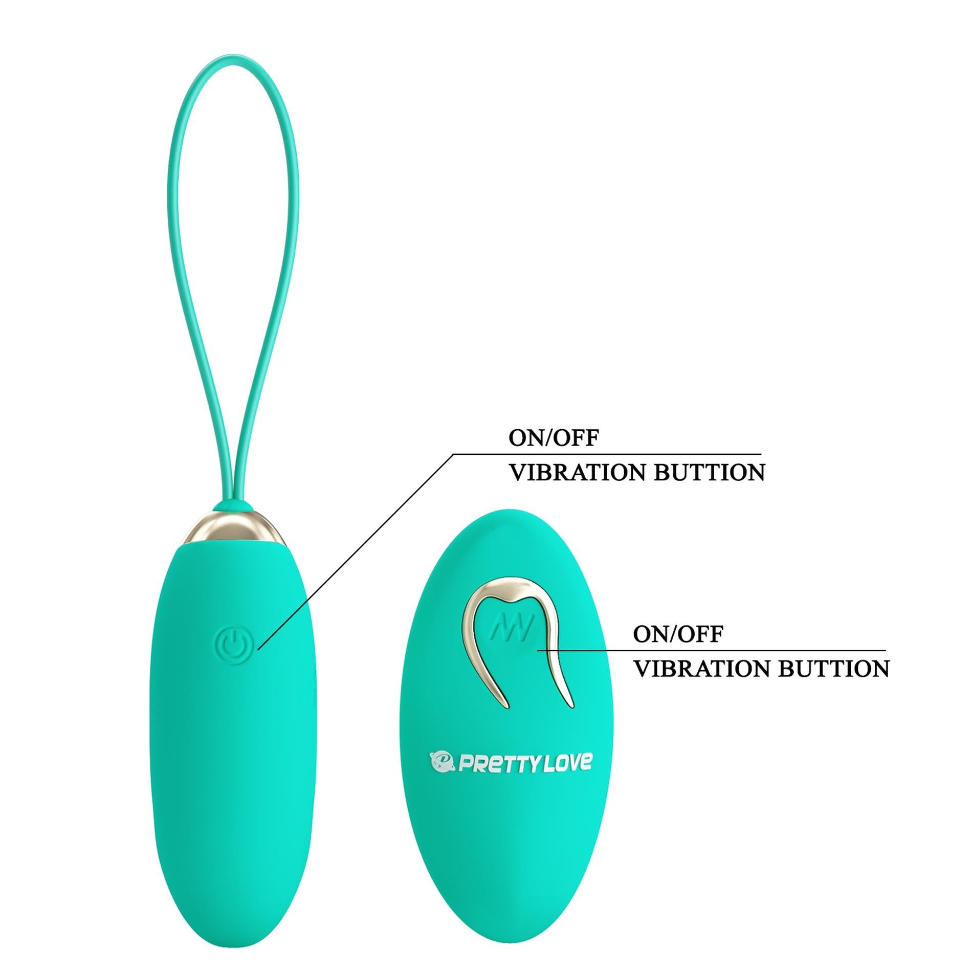 5-PRETTY LOVE - JULIA Dream chaser 2, Green, Wireless remote control 12 vibration functions-5
