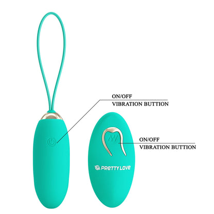 5-PRETTY LOVE - JULIA Dream chaser 2, Green, Wireless remote control 12 vibration functions-5