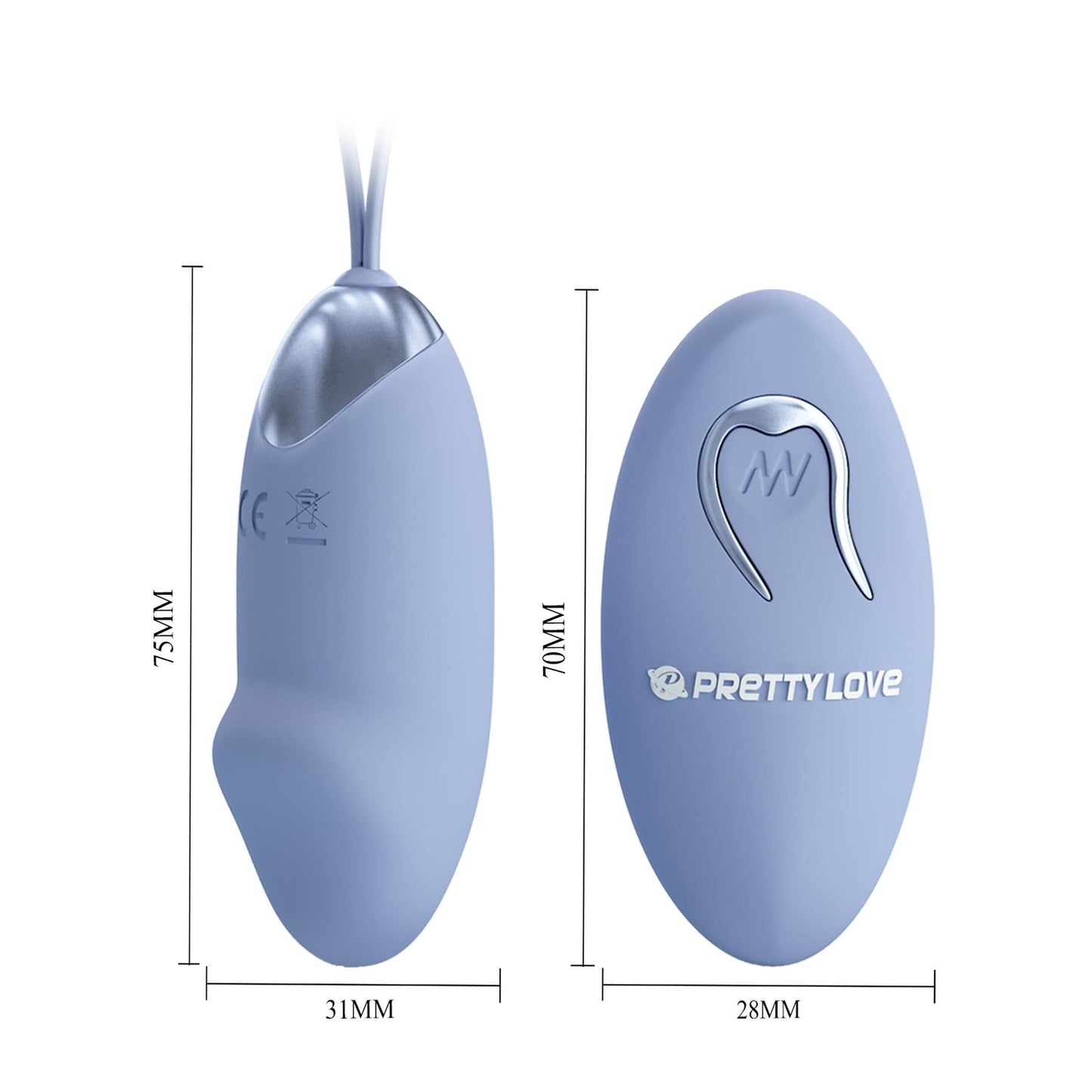 4-PRETTY LOVE - JULIA Dream chaser 2, Blue, Wireless remote control 12 vibration functions-4