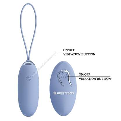 5-PRETTY LOVE - JULIA Dream chaser 2, Blue, Wireless remote control 12 vibration functions-5