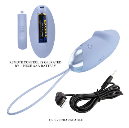 6-PRETTY LOVE - JULIA Dream chaser 2, Blue, Wireless remote control 12 vibration functions-6