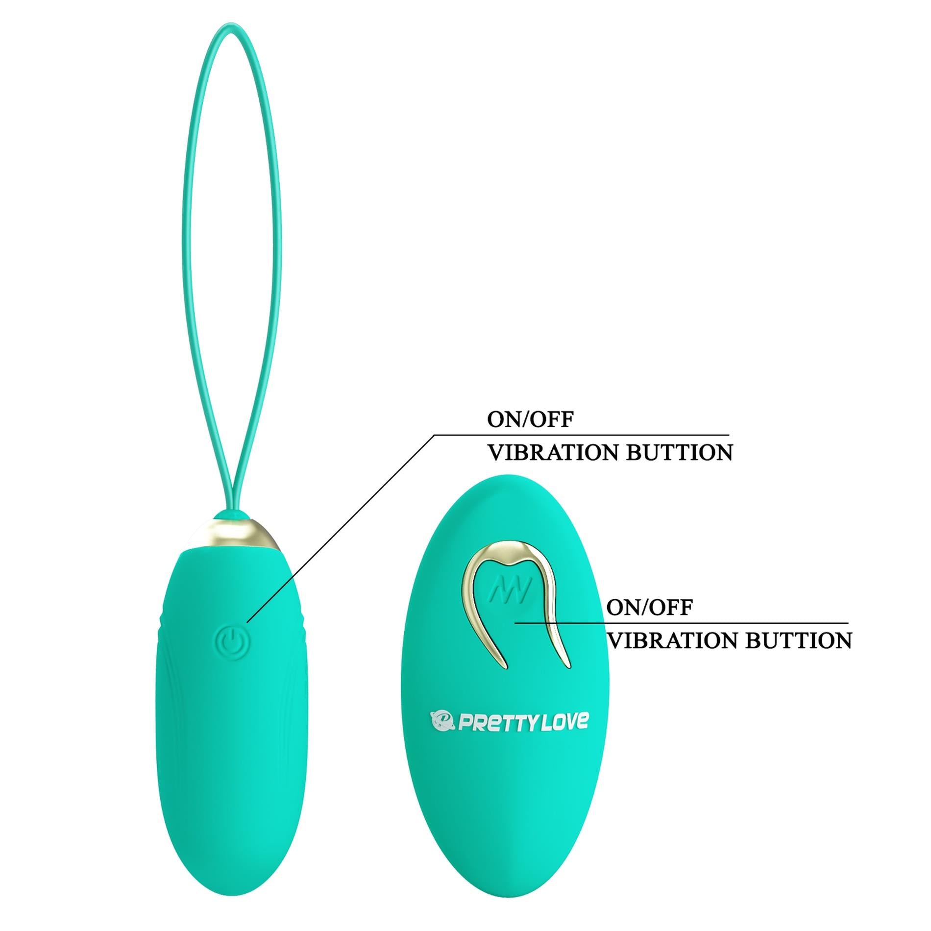 5-Wibrujące jajeczko -PRETTY LOVE - JENNY Dream chaser 1, Green, Wireless remote control 12 vibration functions-5