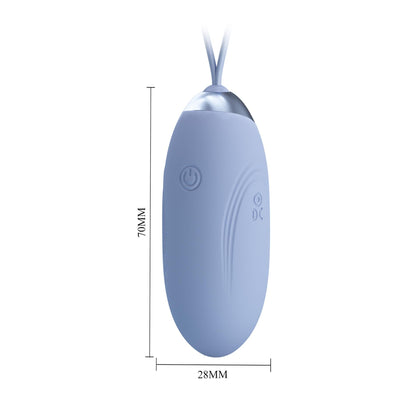 4-PRETTY LOVE - JENNY Dream chaser 1, Blue, Wireless remote control 12 vibration functions-4