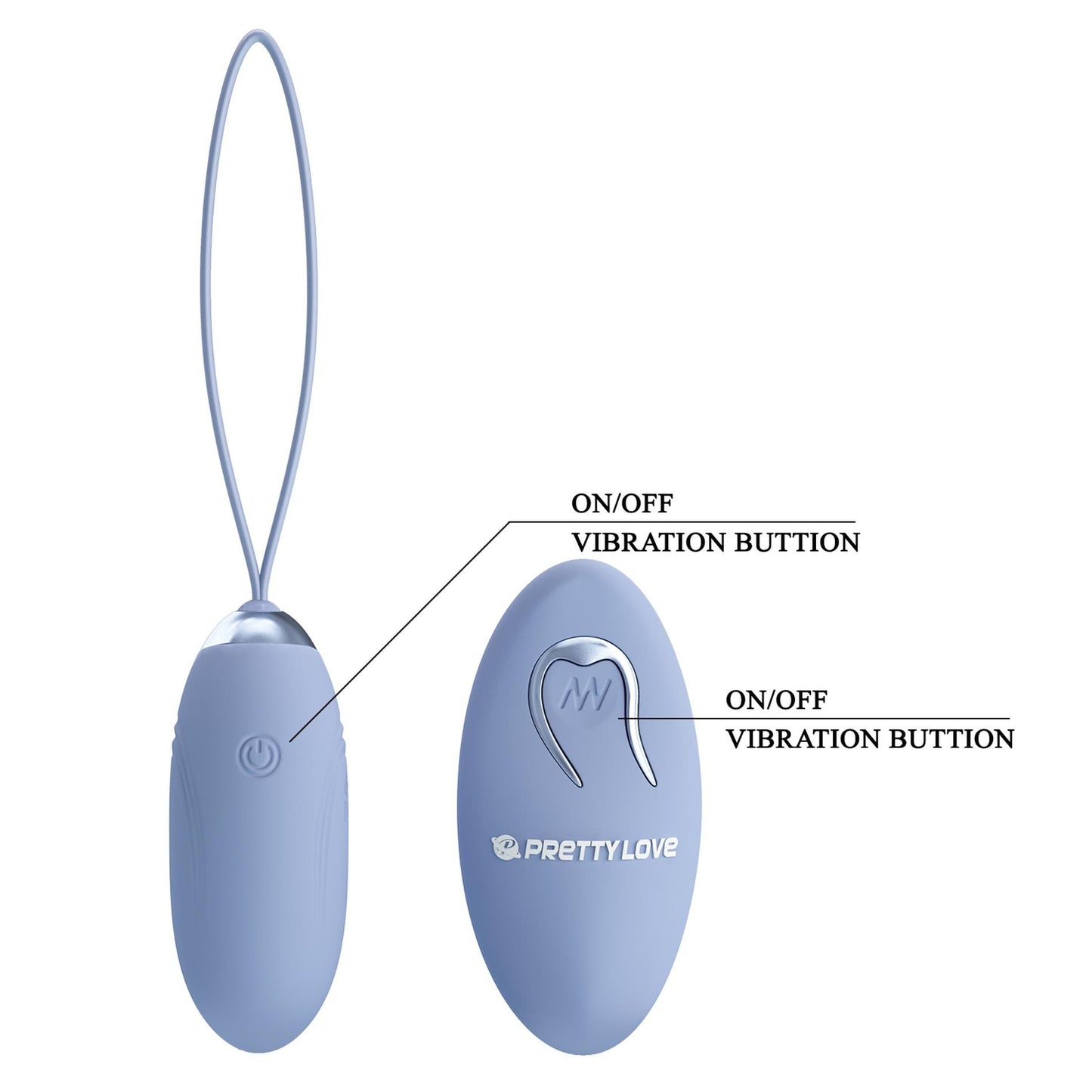 5-PRETTY LOVE - JENNY Dream chaser 1, Blue, Wireless remote control 12 vibration functions-5