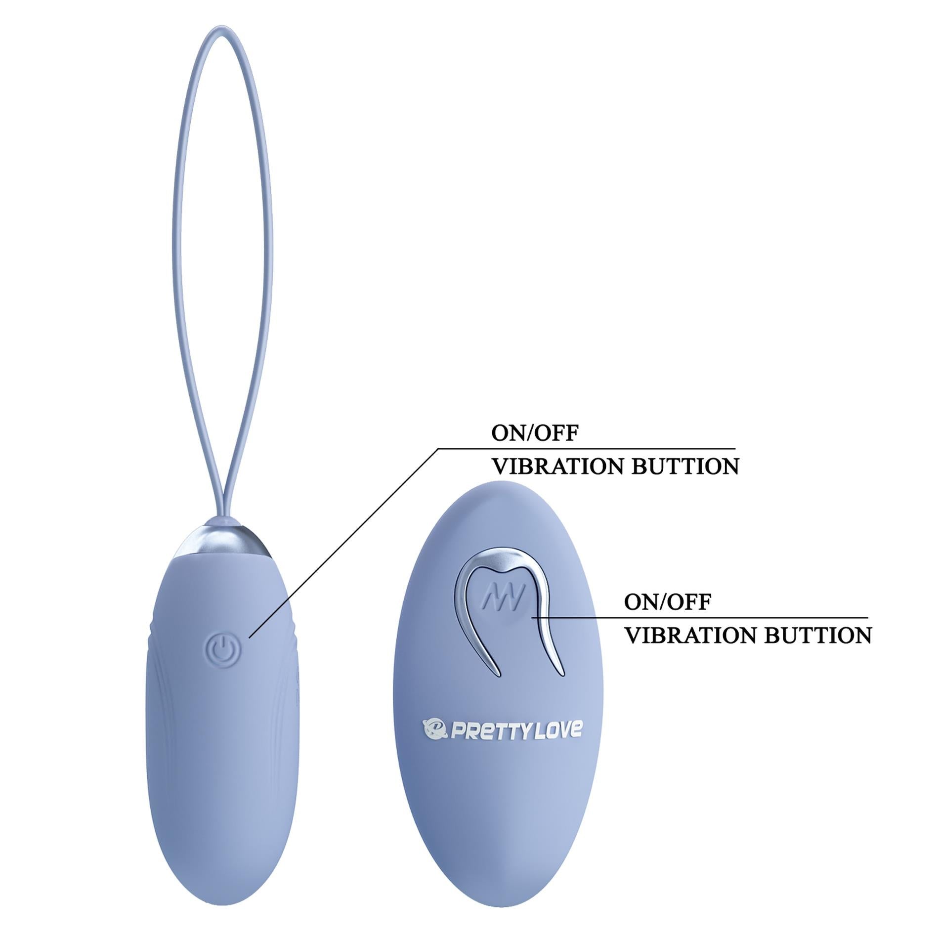 5-PRETTY LOVE - JENNY Dream chaser 1, Blue, Wireless remote control 12 vibration functions-5