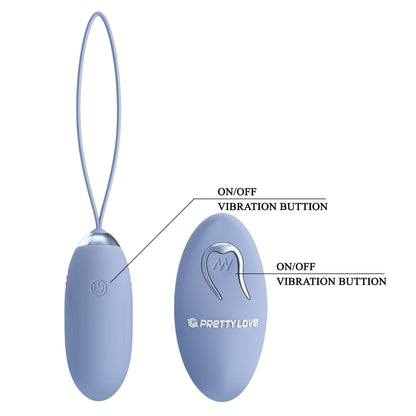 5-PRETTY LOVE - JENNY Dream chaser 1, Blue, Wireless remote control 12 vibration functions-5