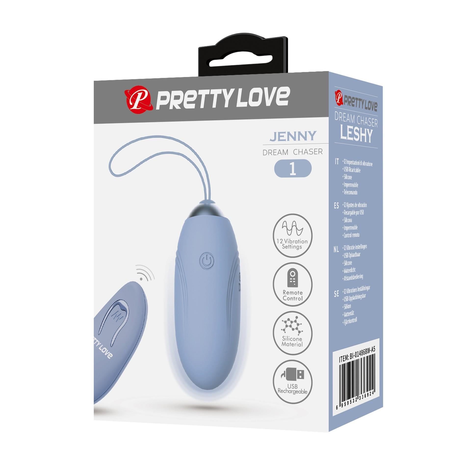 7-PRETTY LOVE - JENNY Dream chaser 1, Blue, Wireless remote control 12 vibration functions-7