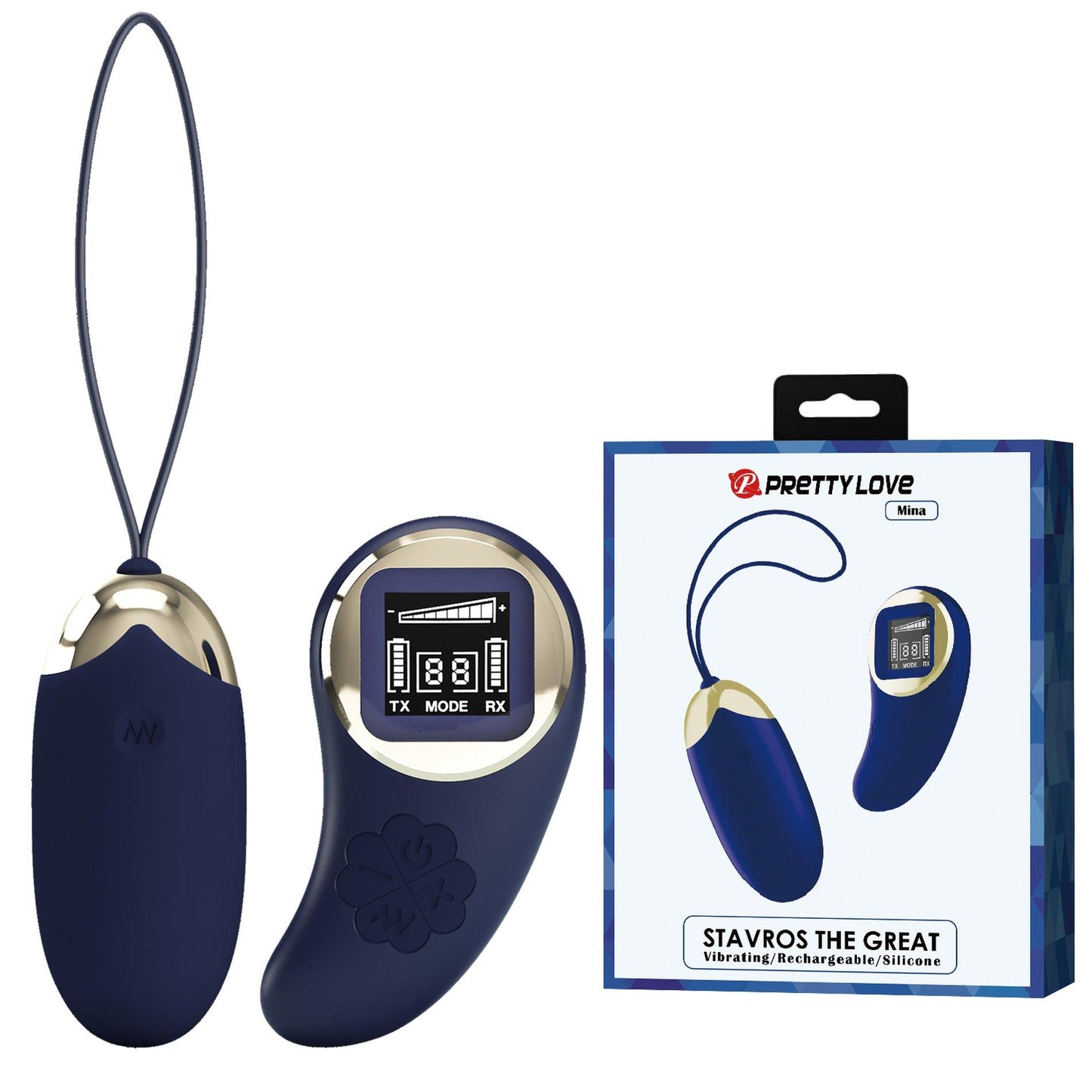 1-PRETTY LOVE - Mina-10 vibration functions 9 speed levels, Wireless remote control-1