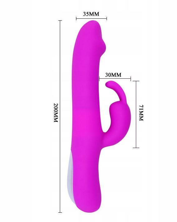 7-Wibrator króliczek ruch posuwisty 2x7 trybów 20cm-7