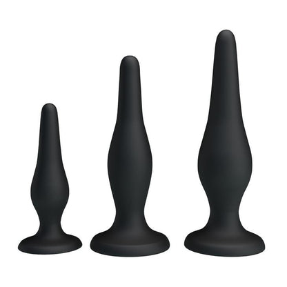 3-Korki analne 3 rozmiary zestaw na przyssawkach-3