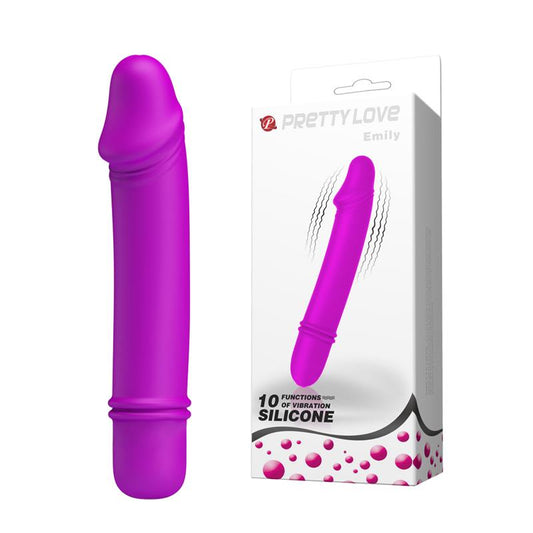 1-Mini penis wibrator realistyczny sex 12cm 10trybów-1