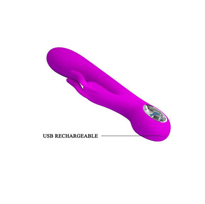 7-Wibrator z podwójnym masażerem łechtaczki 19cm-7