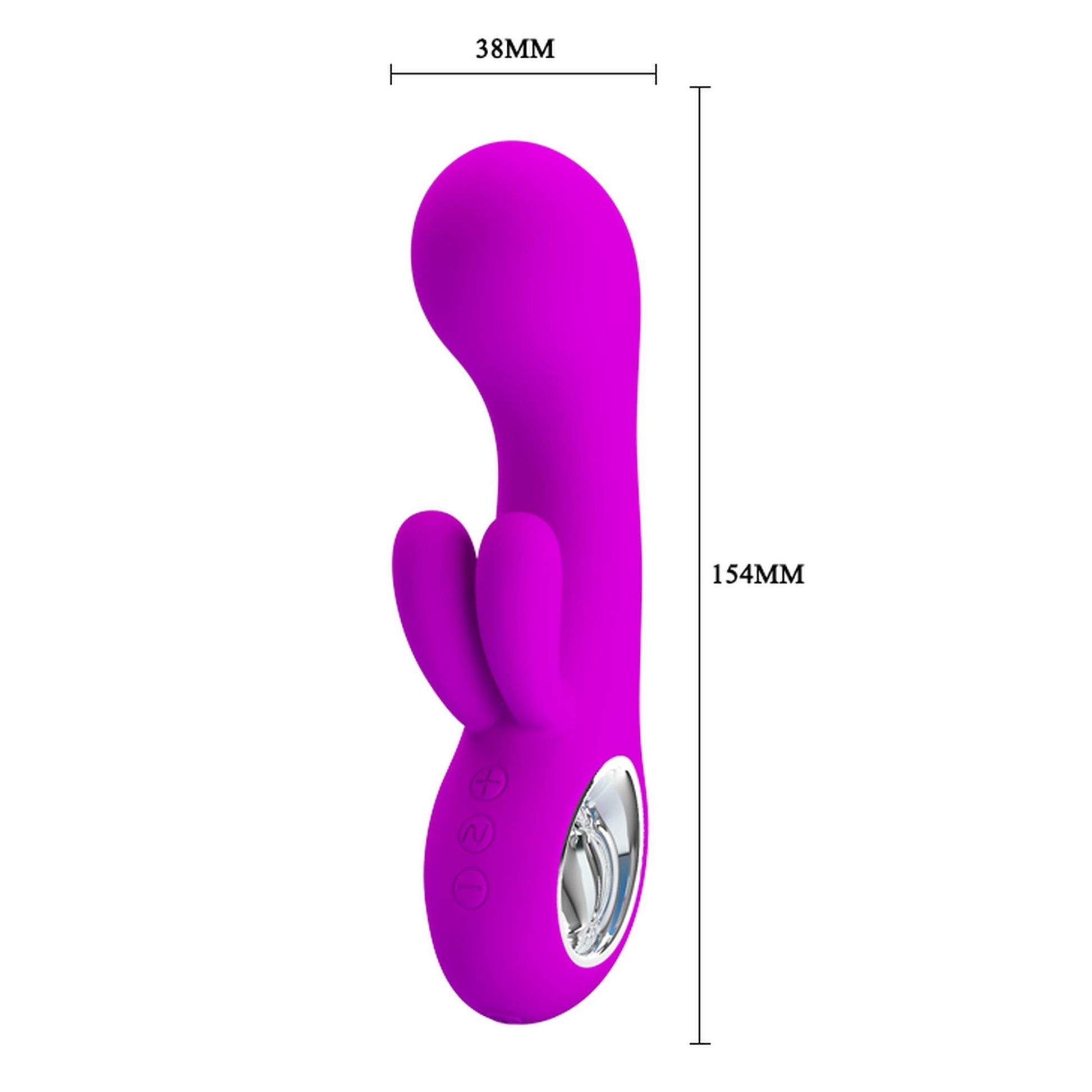 4-Wibrator króliczek z masażerem sex 15cm 7 trybów-4