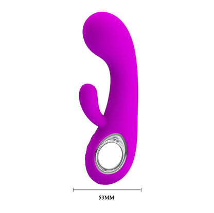 5-Wibrator króliczek z masażerem sex 15cm 7 trybów-5