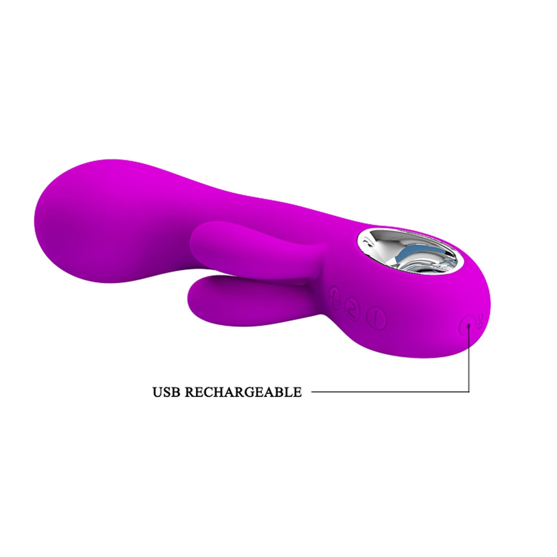 7-Wibrator króliczek z masażerem sex 15cm 7 trybów-7