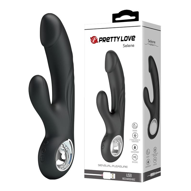 1-Wielofunkcyjny wibrator ze stymulatorem 7tryb 19cm-1