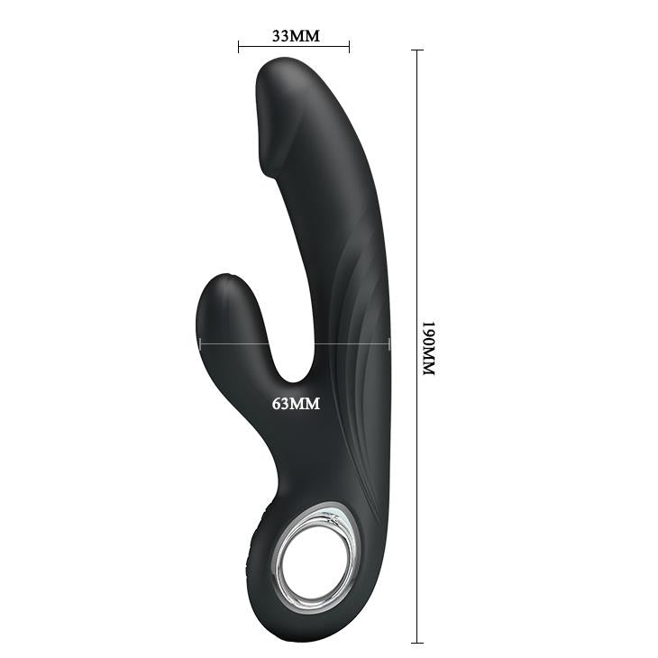 5-Wielofunkcyjny wibrator ze stymulatorem 7tryb 19cm-5