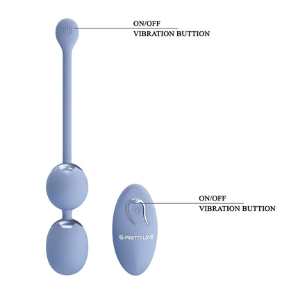 6-PRETTY LOVE - WILLIE Dream chaser 6, Blue, Wireless remote control 12 vibration functions Memory function-6