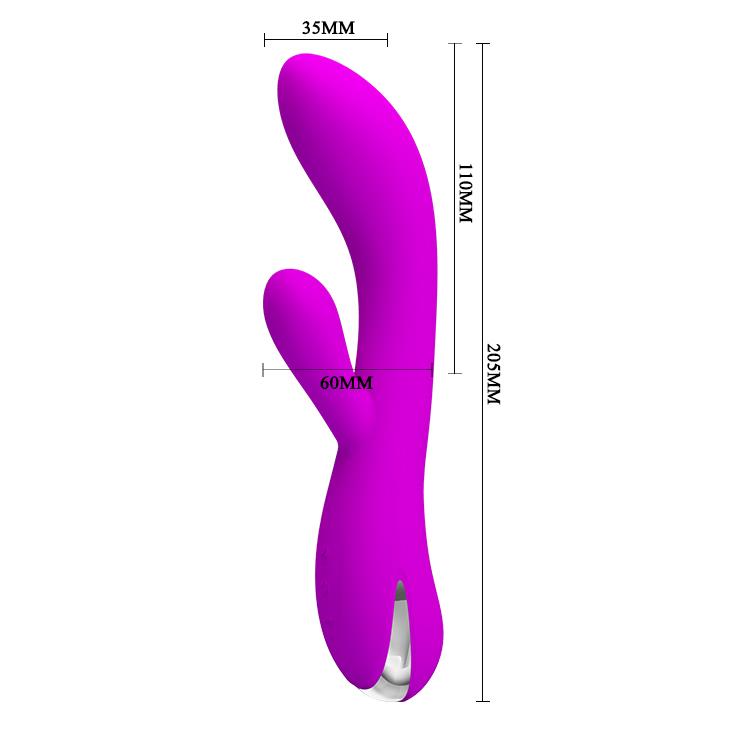 4-Ogrzewany ciepły wibrator króliczek 12trybów 20cm-4