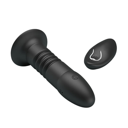 3-MR PLAY - VIBRATING ANAL PLUG 4 vibrations 4 thrusting Remote Control-3