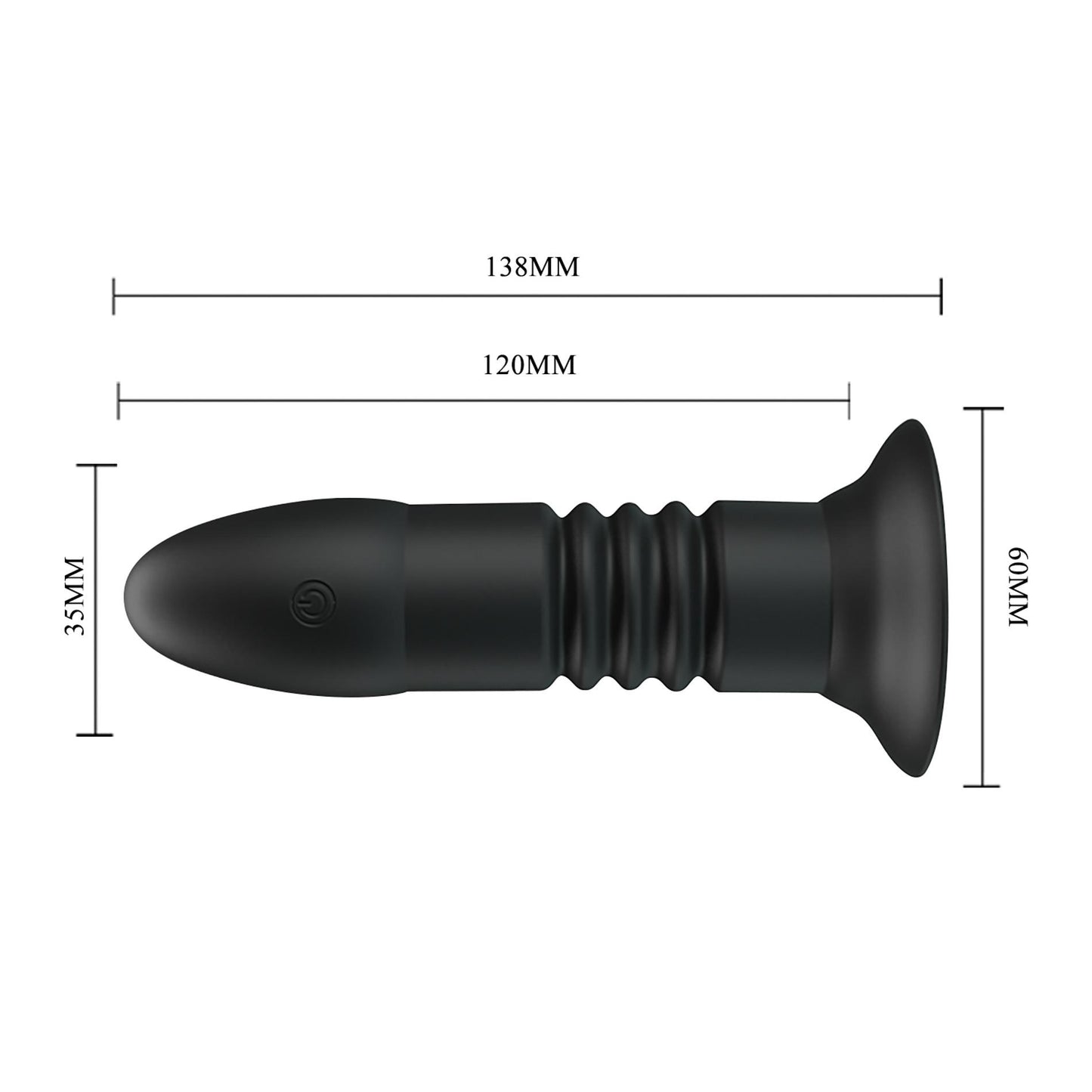 6-MR PLAY - VIBRATING ANAL PLUG 4 vibrations 4 thrusting Remote Control-6