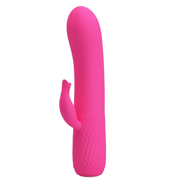 1-Zgrabny wibrator z masażerem łechtaczki 15cm usb-1