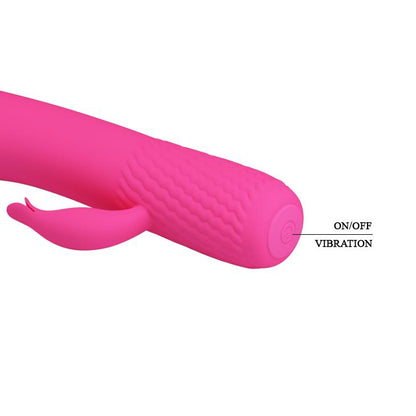 4-Zgrabny wibrator z masażerem łechtaczki 15cm usb-4
