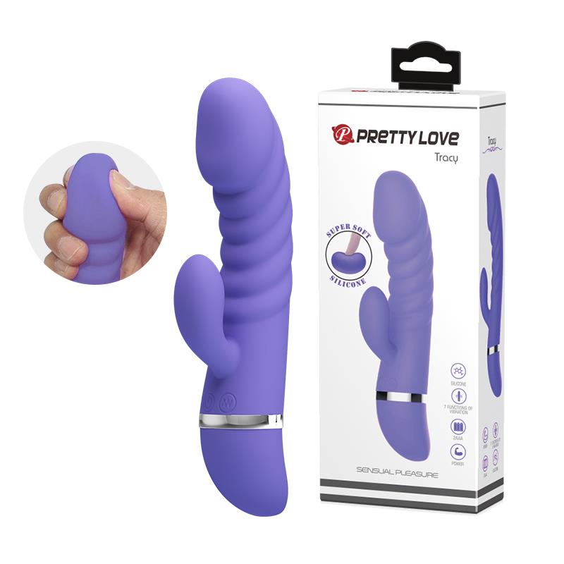 1-Sex wibrator ze stymulatorem łechtaczki 7tryb 18cm-1