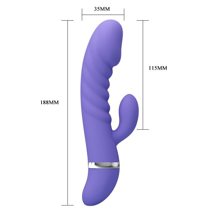 6-Sex wibrator ze stymulatorem łechtaczki 7tryb 18cm-6