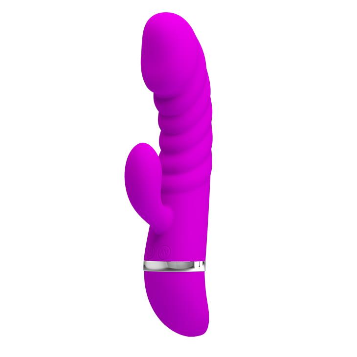 1-Sex wibrator ze stymulatorem łechtaczki 7tryb 18cm-1