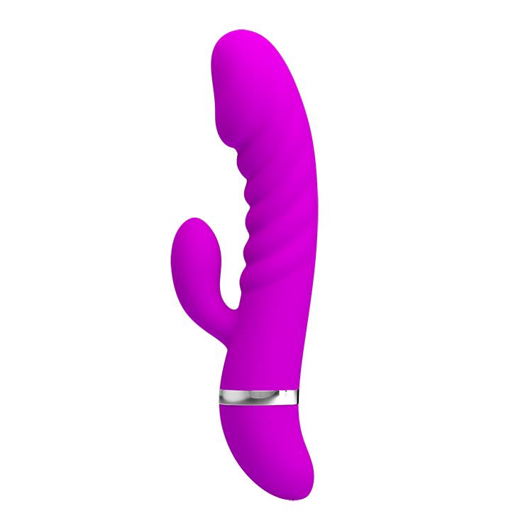 2-Sex wibrator ze stymulatorem łechtaczki 7tryb 18cm-2