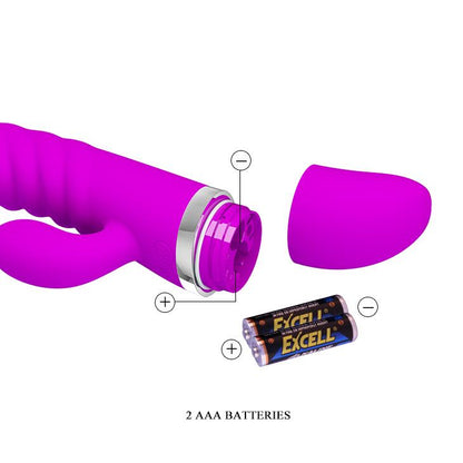 7-Sex wibrator ze stymulatorem łechtaczki 7tryb 18cm-7