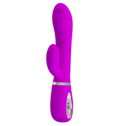 2-Wibrator z masażerem łechtaczki i rotacją 19cm usb-2