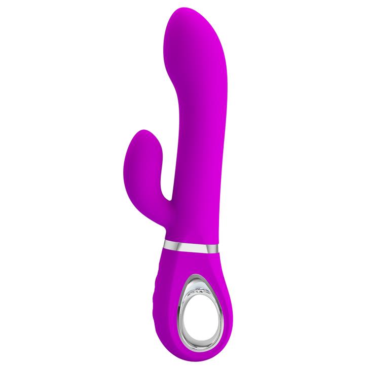 3-Wibrator z masażerem łechtaczki i rotacją 19cm usb-3