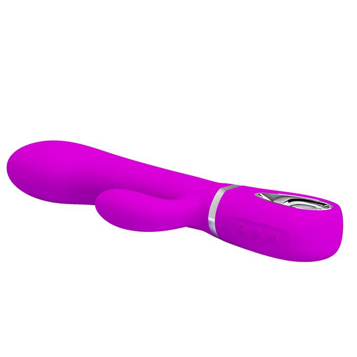 5-Wibrator z masażerem łechtaczki i rotacją 19cm usb-5