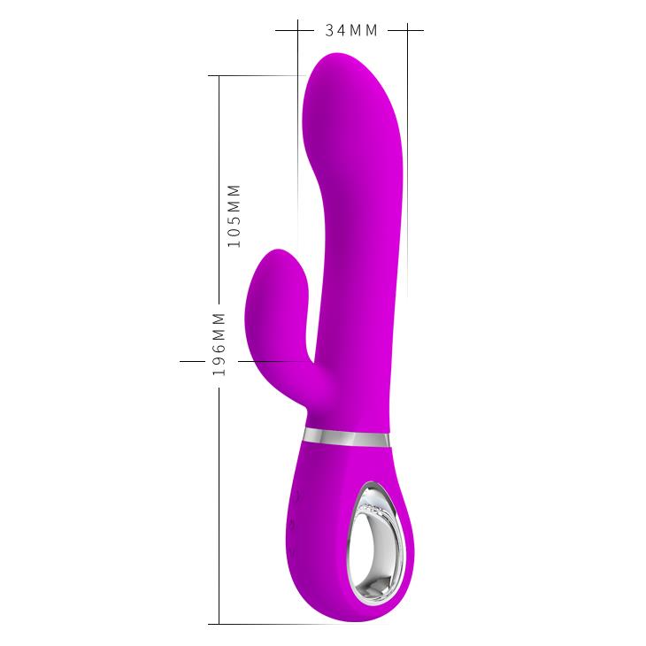 6-Wibrator z masażerem łechtaczki i rotacją 19cm usb-6