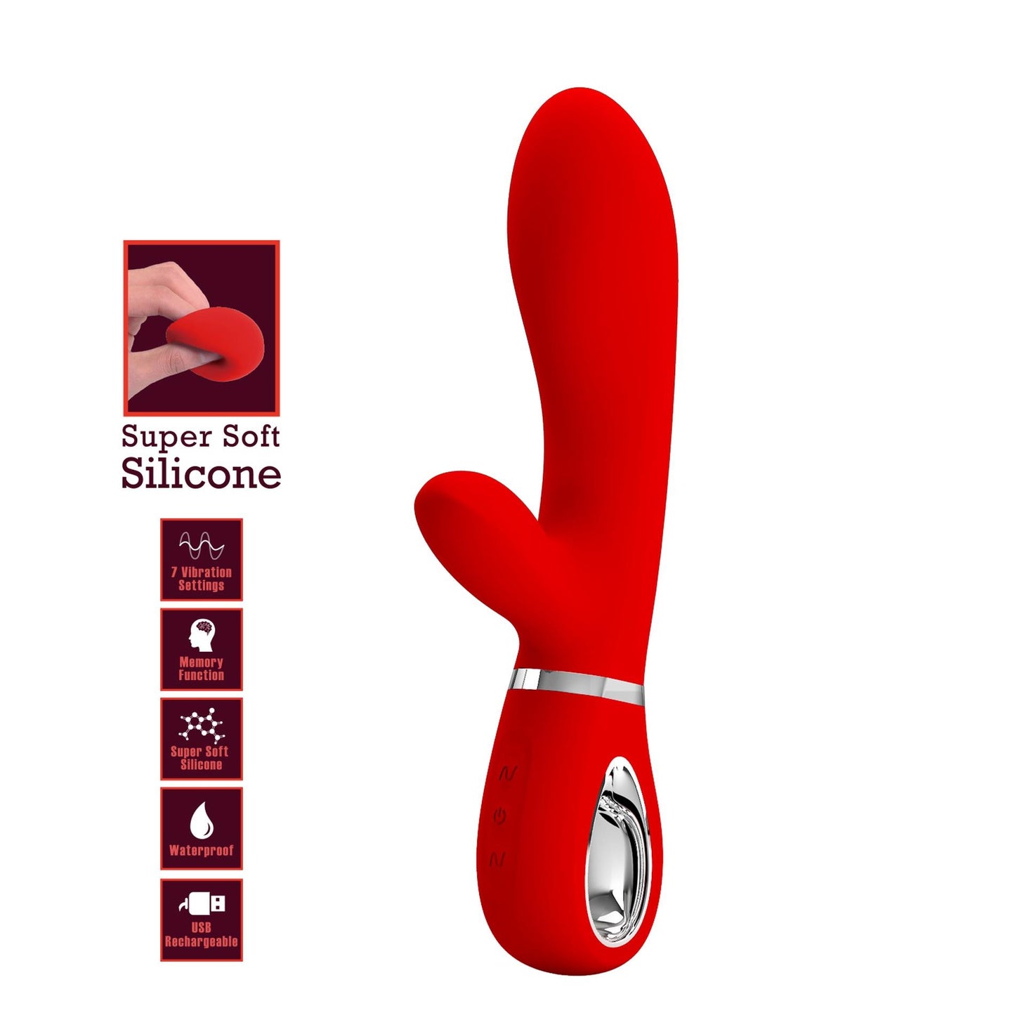 2-Wibrator królik damski premium ładowany USB PRETTY LOVE-2